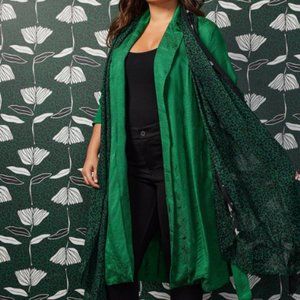 Emerald Green Trench Coat- Sylvia Mollie